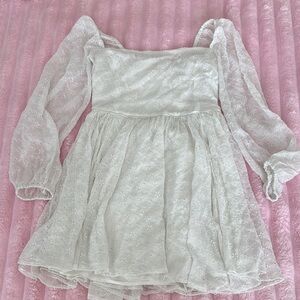 Free People White Lace Mini Dress